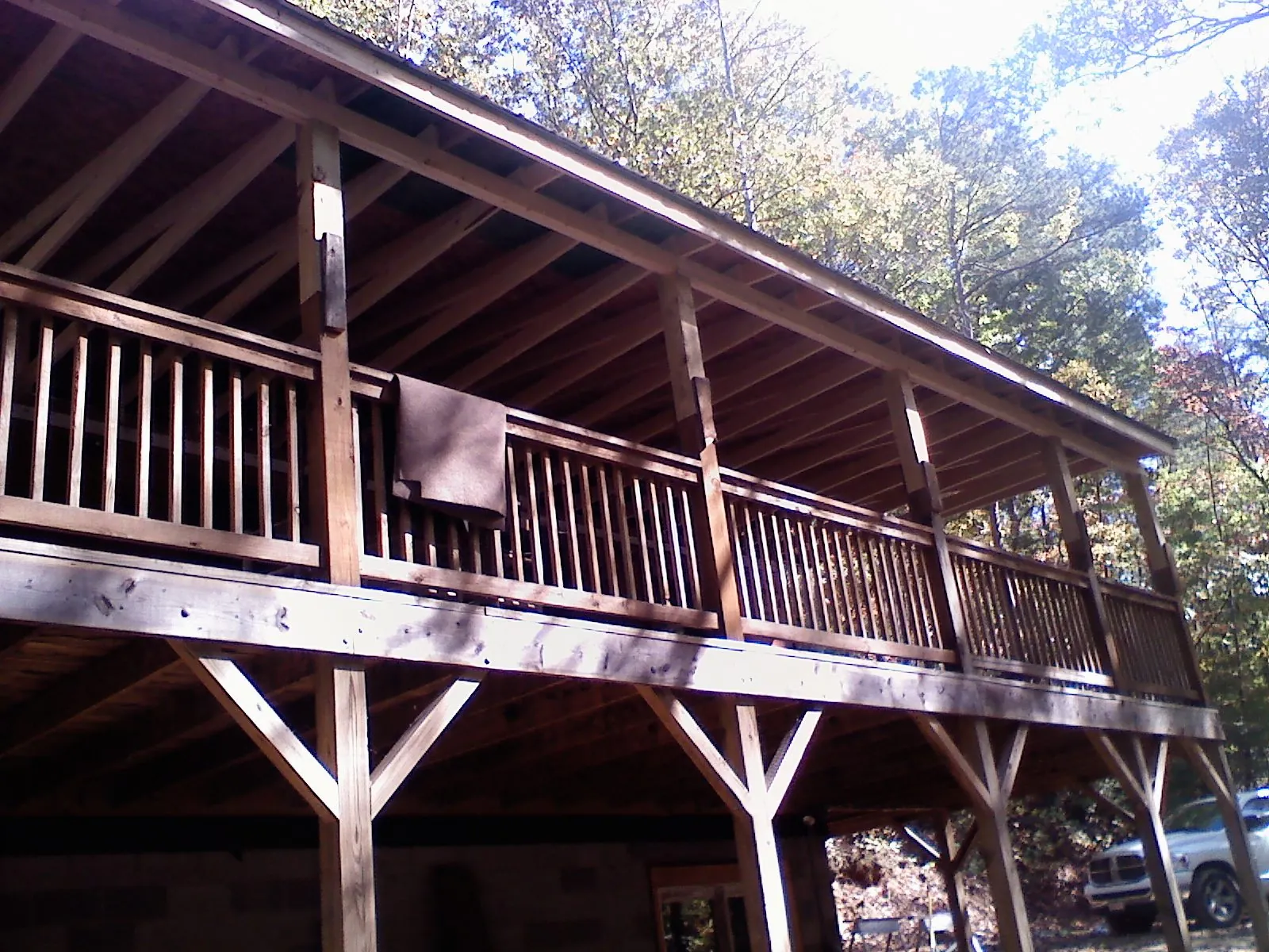 Timber framing under a new elevated porch and deck — Roof Leak Repair in Sunbury by Roofing Brothers